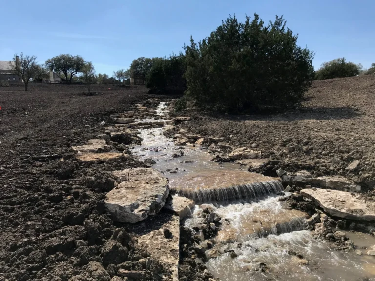 Water feature of creek for overflow